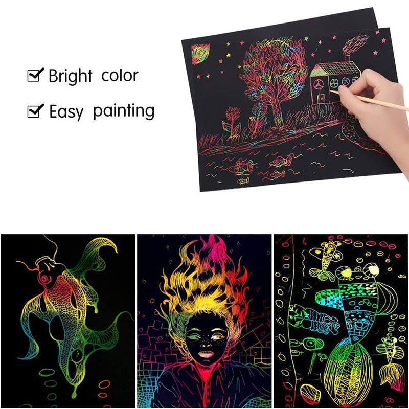 BowLift | Magical scratch card set with rainbow colors