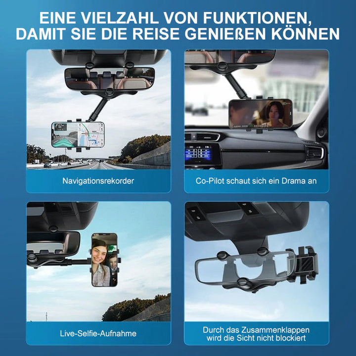 BowLift | Multifunctional Rotatable Car Rearview Mirror Phone Holder