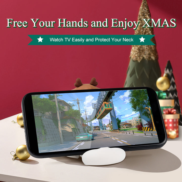 Cute Christmas Santa Snowman Desktop Phone Stand