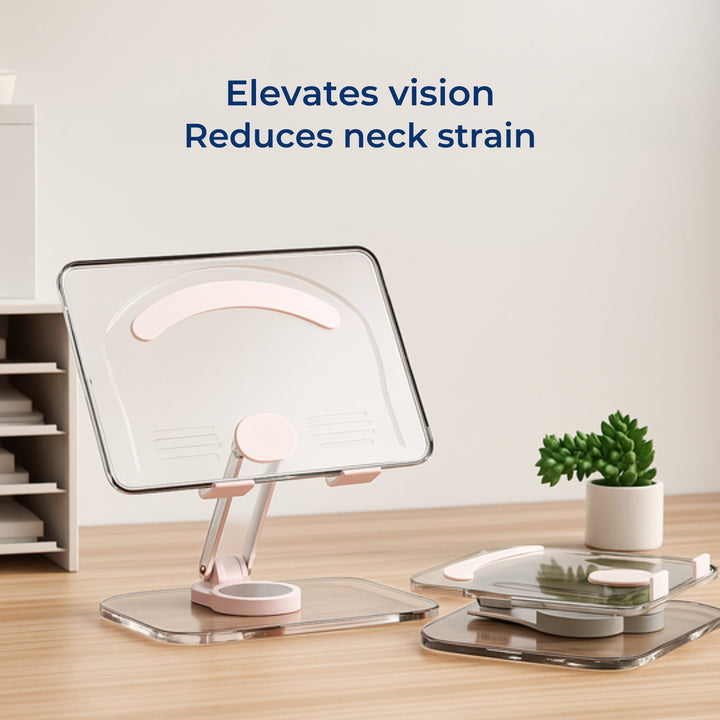 Ergonomic Adjustable Angles – Acrylic Foldable Non-slip – Home Office & Study Bowlift