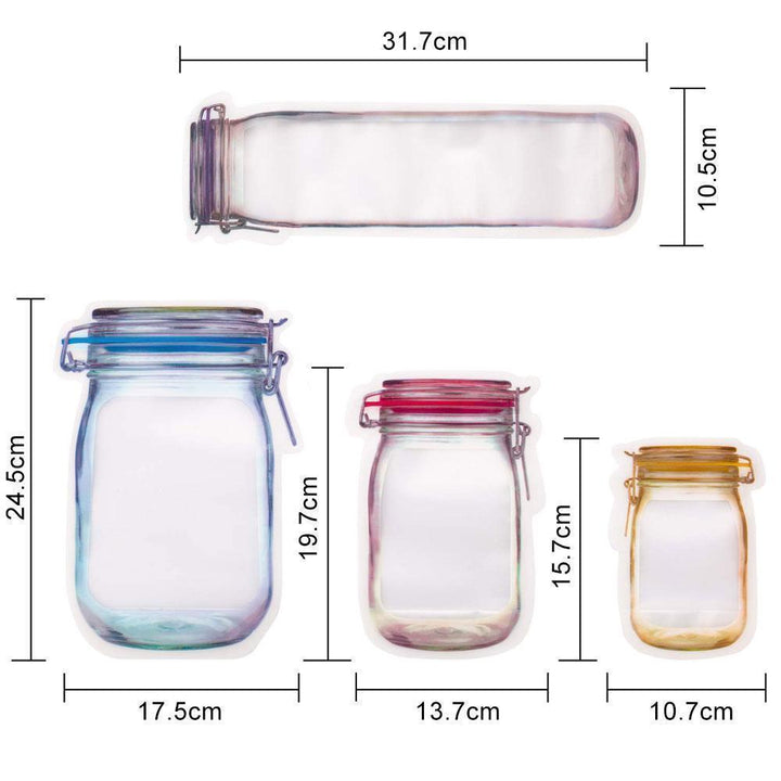 BowLift | Jar Zipper Bags, set of 5