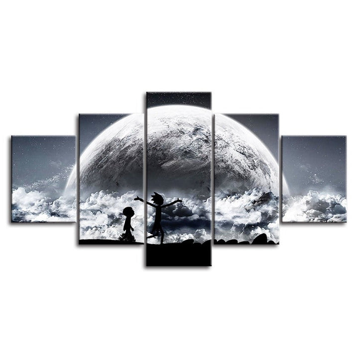 5 Piece Awesome Galaxy View - Canvas Wall Art Painting | Bowlift
