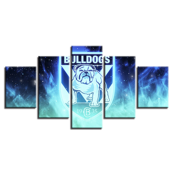 CB Bulldogs 5 Pieces-Canvas Wall Art Painting | Bowlift