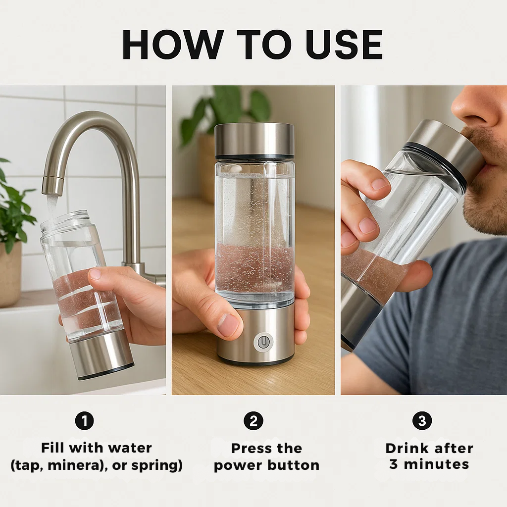 BowLift | Hydrogen Water Bottle | USB Rechargeable, Anti-Inflammatory & Perfect for Daily Hydration and Wellness