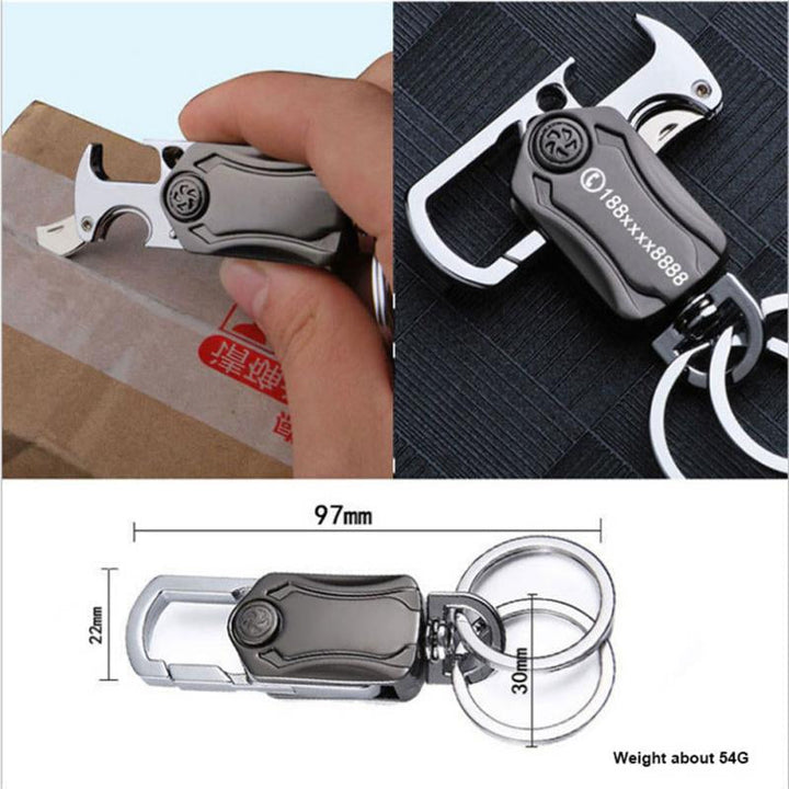 Multifunctional 360 Rotating Car Keychain | Bowlift