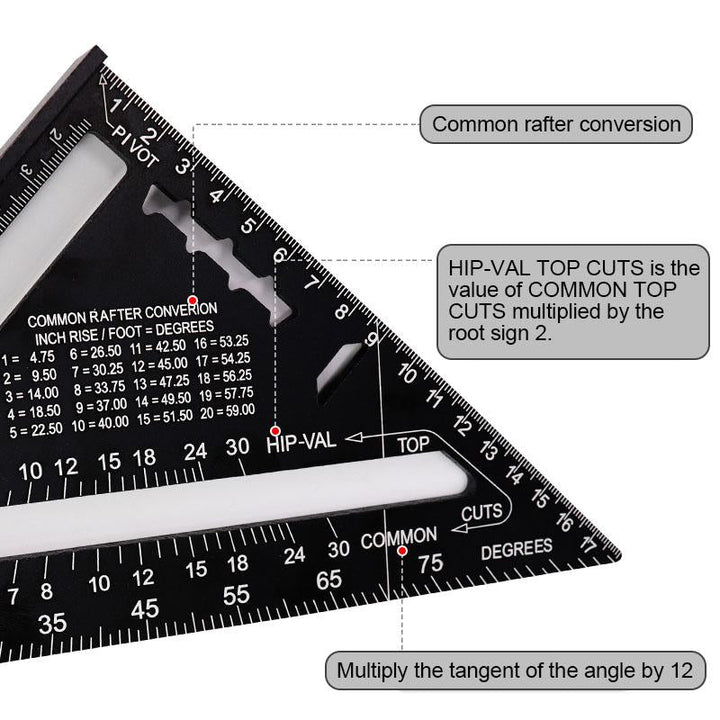 BowLift | 7/12 inch triangle carpenter square