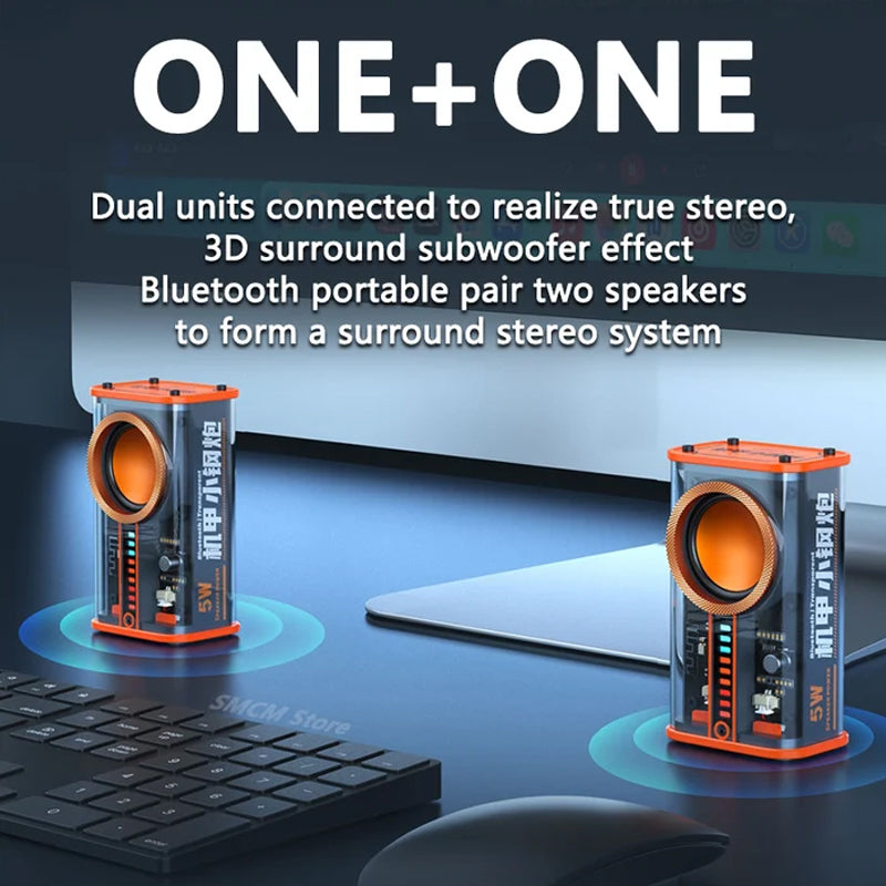 BowLift | Transparent Mecha Wireless Bluetooth Speaker