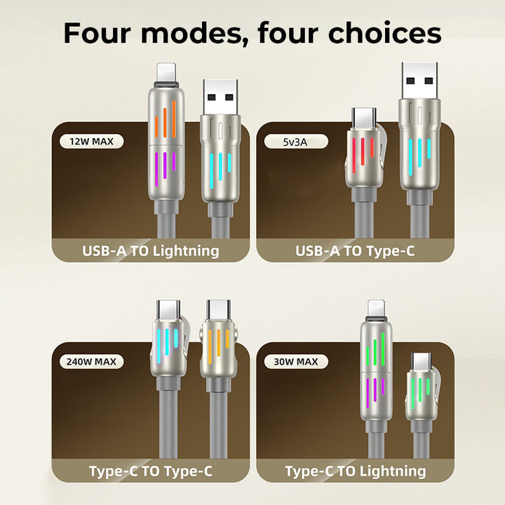BowLift | New 240W 4-in-1 USB C Cable