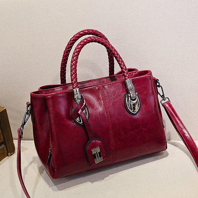 BowLift | New handbags made of oil wax leather Boston, large tote bag made of soft leather