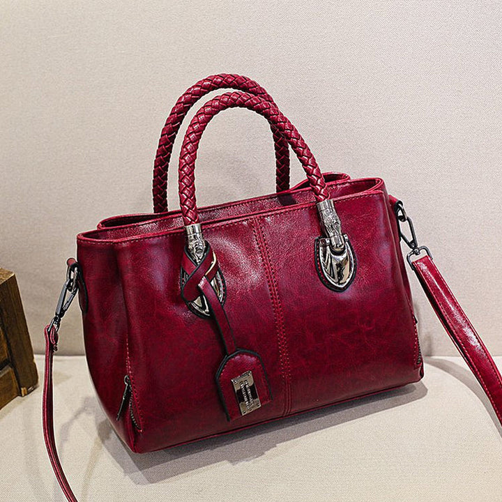 BowLift | New handbags made of oil wax leather Boston, large tote bag made of soft leather