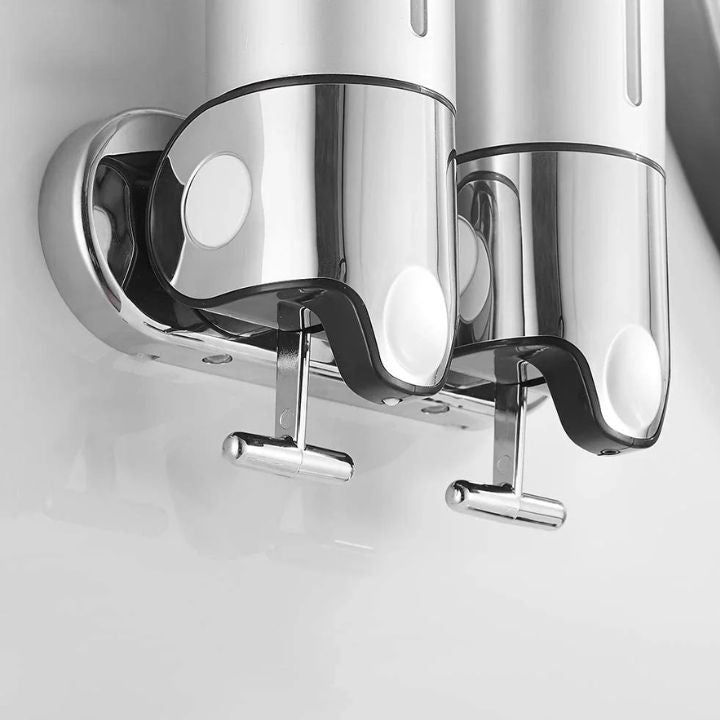 BowLift | Wall Mounted Soap Dispenser | SudsStation Bathroom Organizer | Stainless Steel & ABS | 16.9 fl oz | Set of 1–3