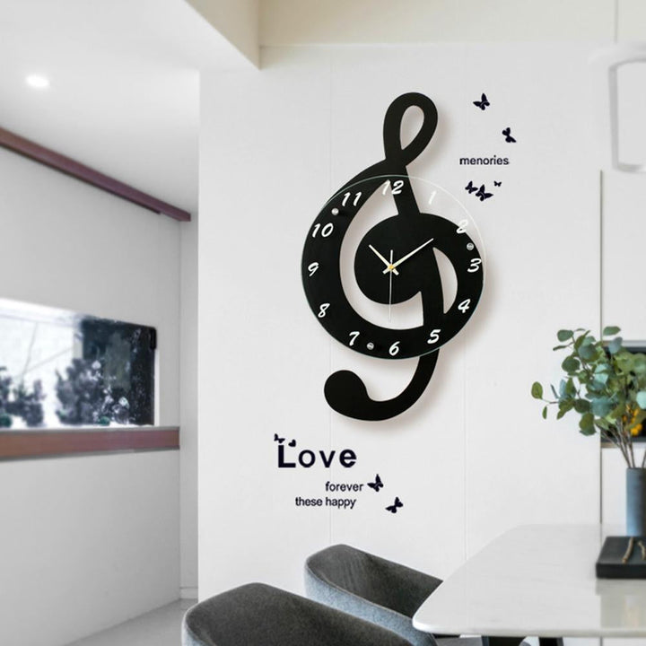 BowLift | TuneClock - G-Clef Musical Wall Timepiece
