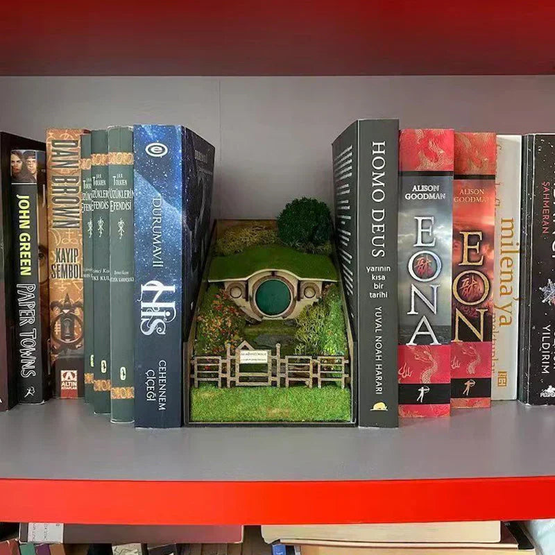 Handcrafted decorative book holders with micro landscape design Bowlift