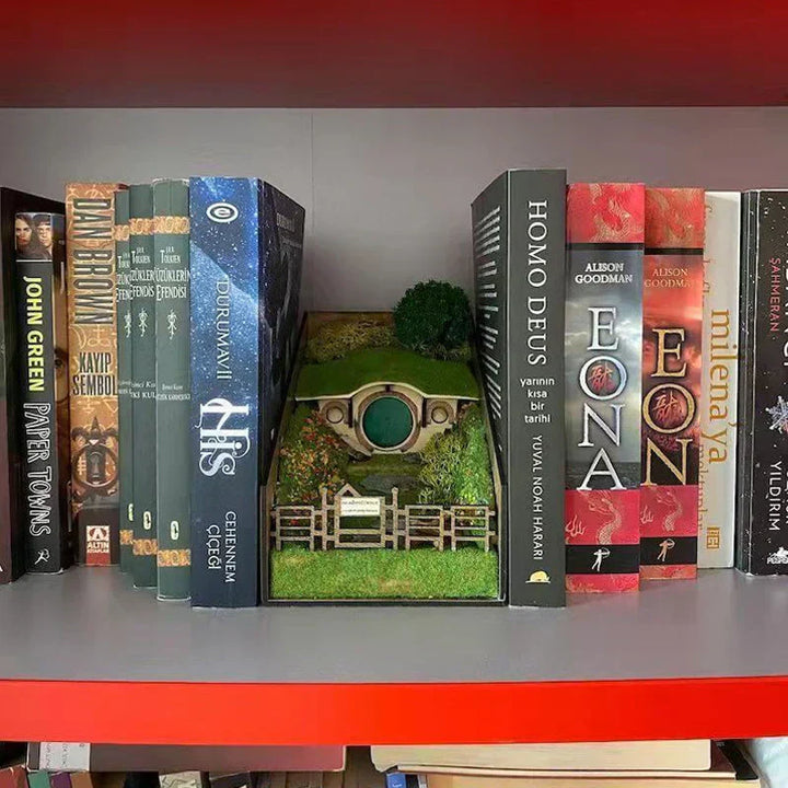 Handcrafted decorative book holders with micro landscape design Bowlift