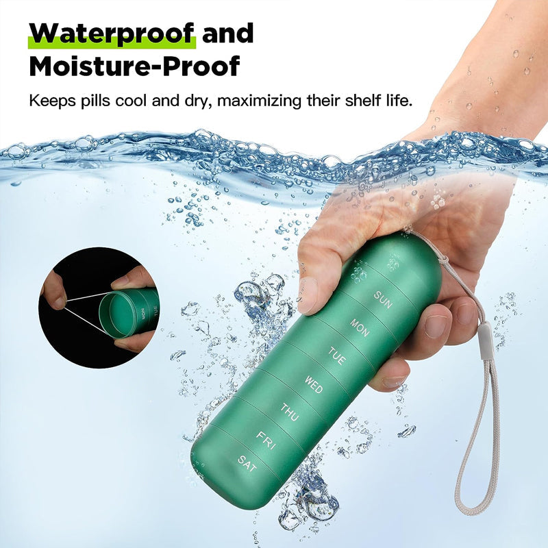 BowLift | 7 Days Portable Pill Organizer for Travel