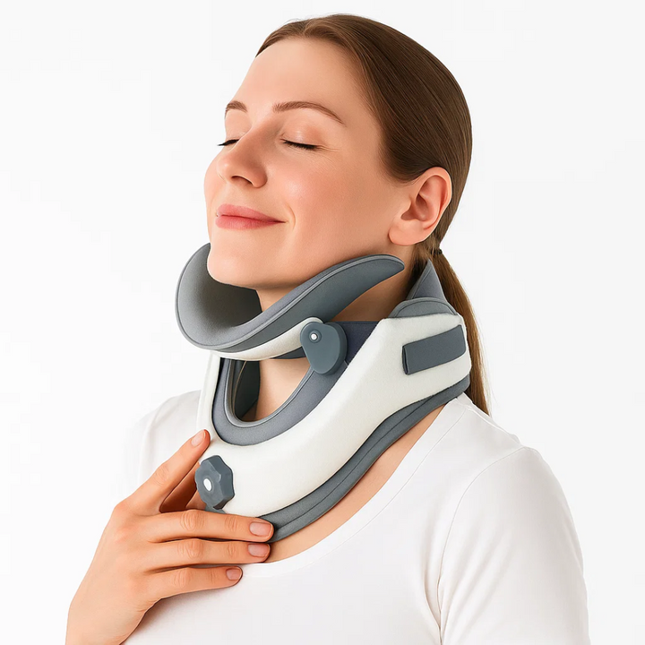 Instant Neck Pain Relief – Adjustable Inflatable Cushion – Improves Posture – Home & Office Use Bowlift
