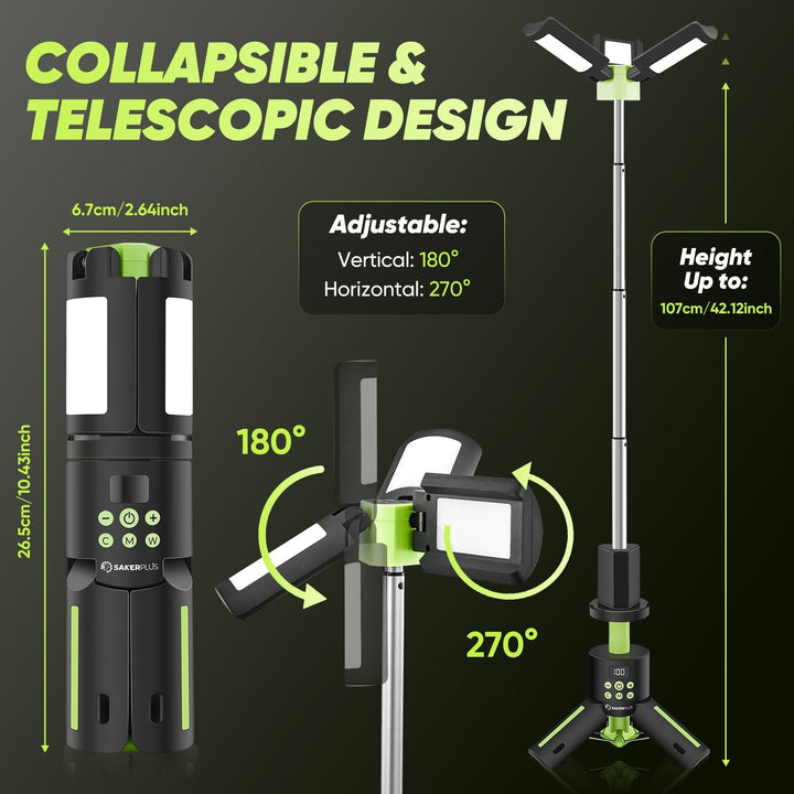BowLift | SakerPlus Telescopic Camping Lights with Stand