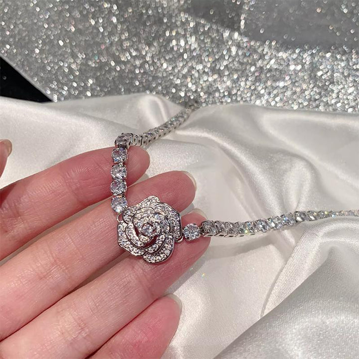 BowLift | Rose Rhinestone Bracelet and Necklace
