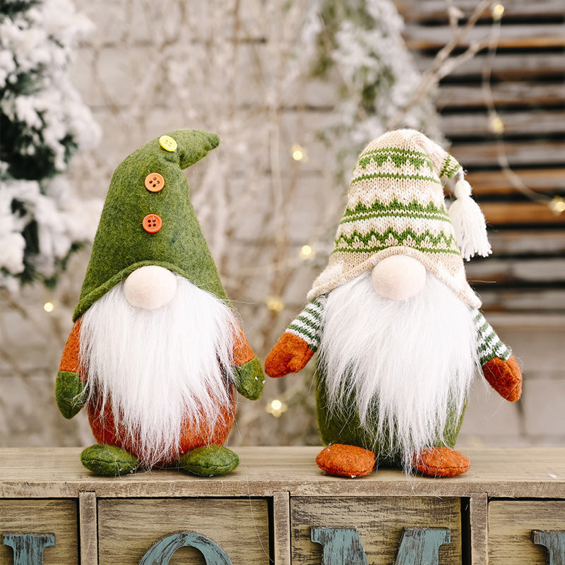 BowLift | Christmas Green Faceless Old Man Elf Figurine
