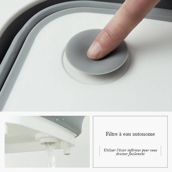Ciaovie collapsible cutting board with dish container | Bowlift