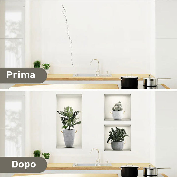 BowLift | Self-Adhesive 3D Plant Wall Stickers
