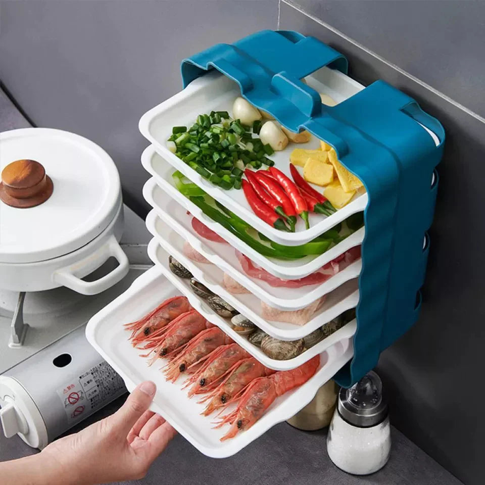 Wall Mount 6pcs Tray Organizer Bowlift