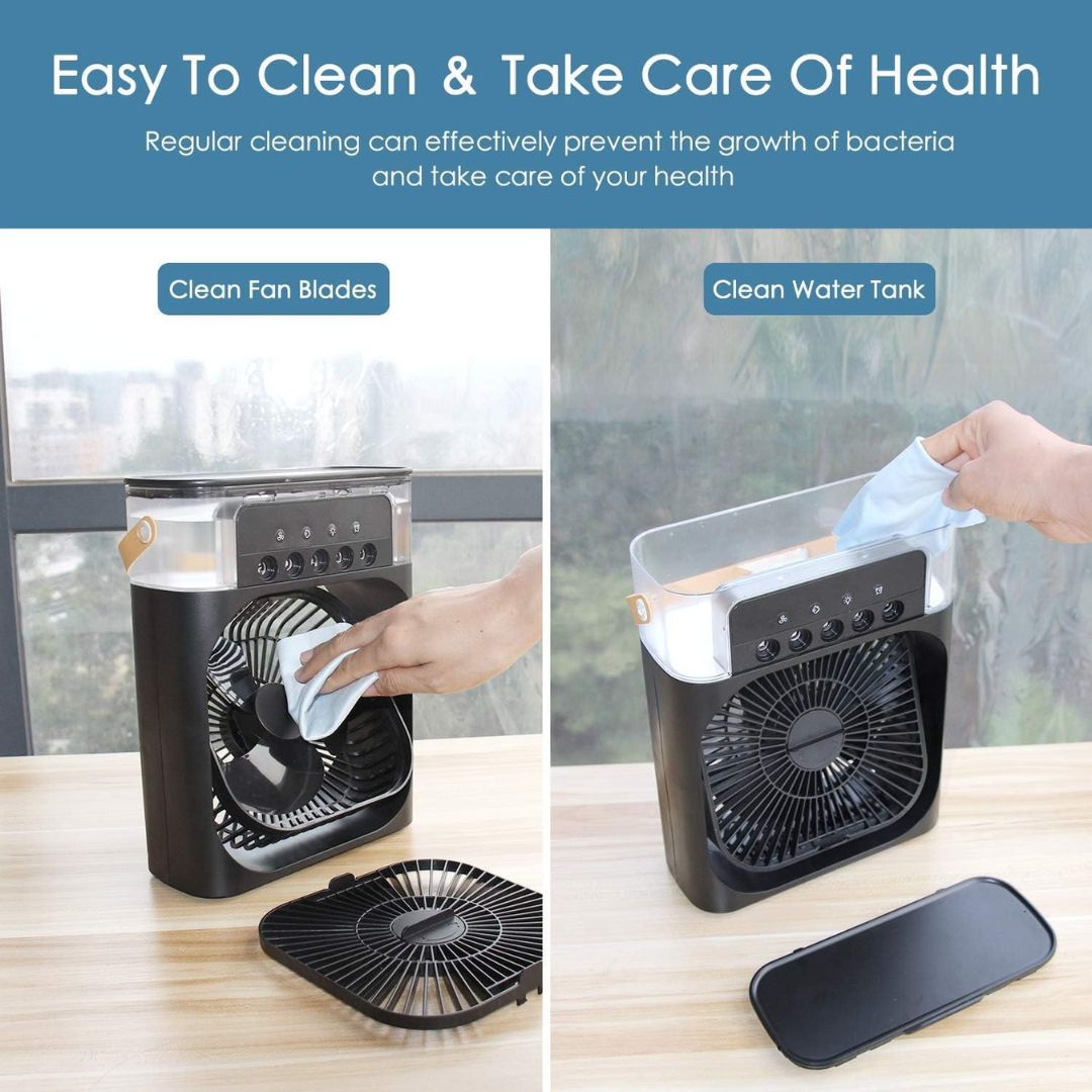 3-in-1 Air Cooler Humidifier | Portable, Adjustable Fan Speeds & Ideal for Bedrooms, Offices & Small Spaces | Bowlift