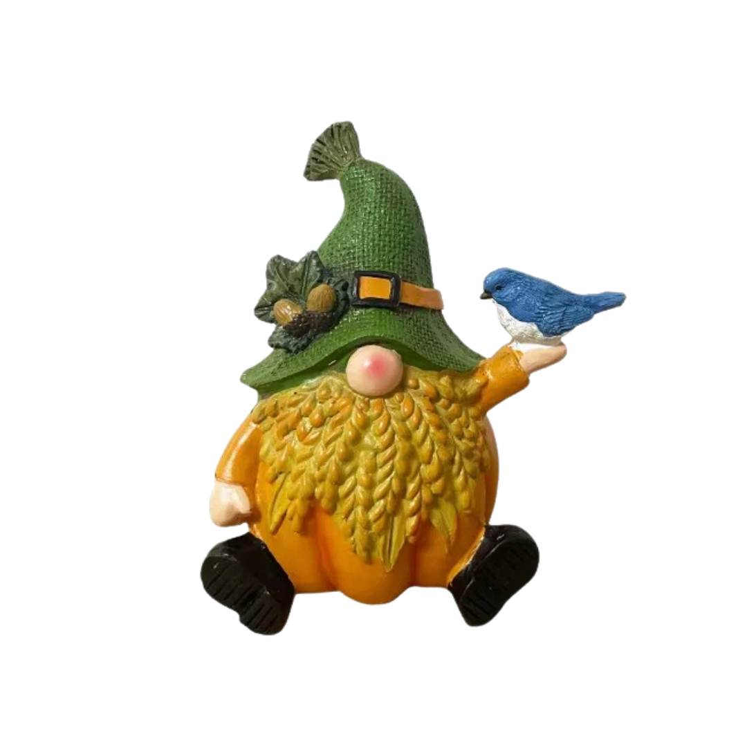 BowLift | Autumn gnome figurine with pumpkin — charming resin decoration for home and garden