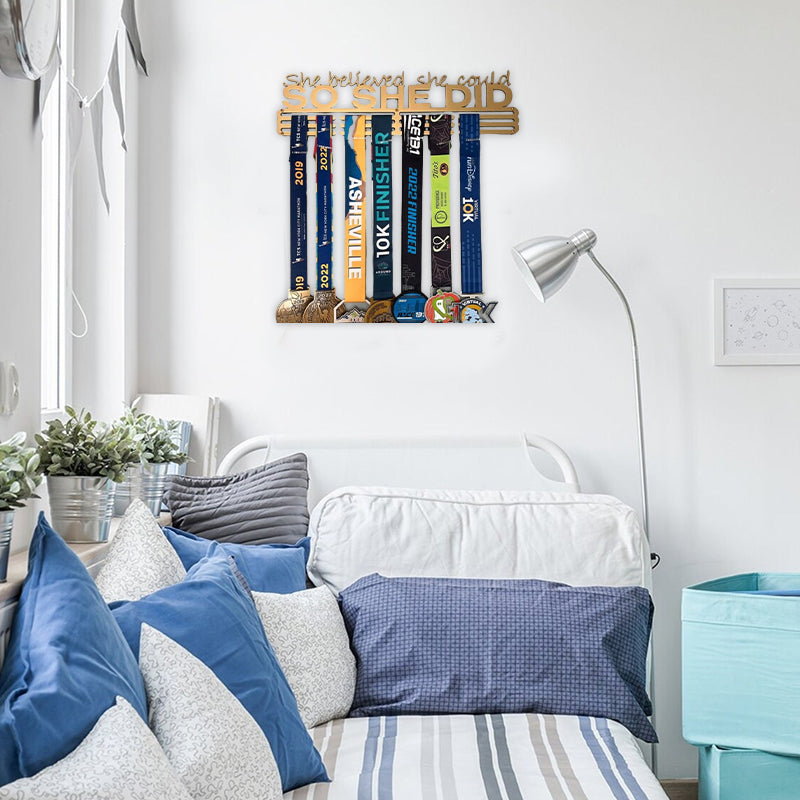 BowLift | Metal Letter Hooks - "She believed she could, so she did"