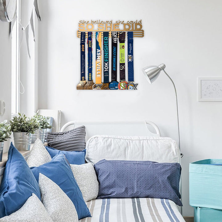BowLift | Metal Letter Hooks - "She believed she could, so she did"