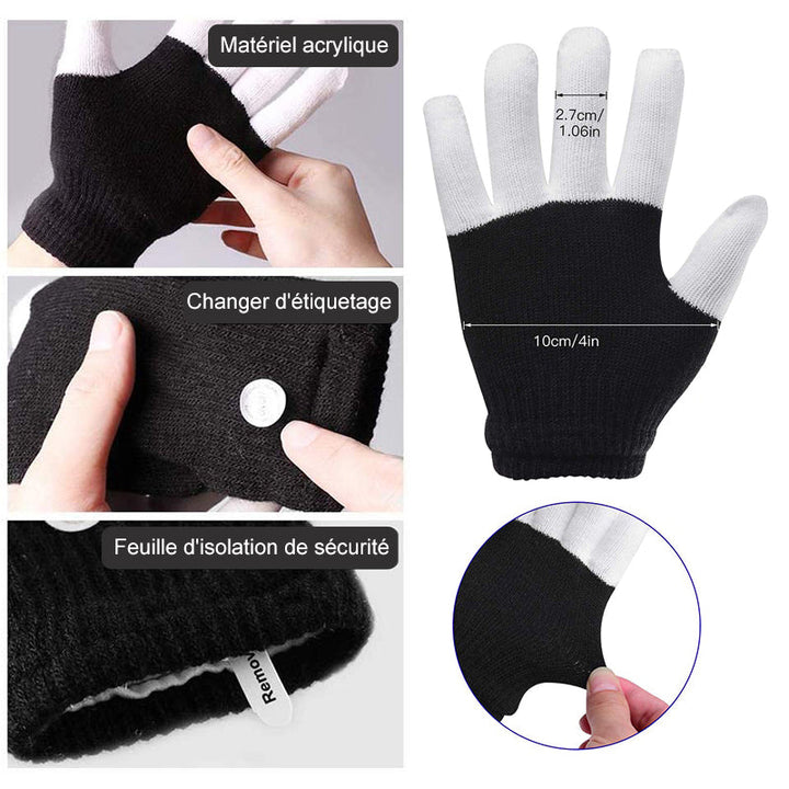 Leather Gloves Finger Lights 3 Colors 6 Modes | Bowlift