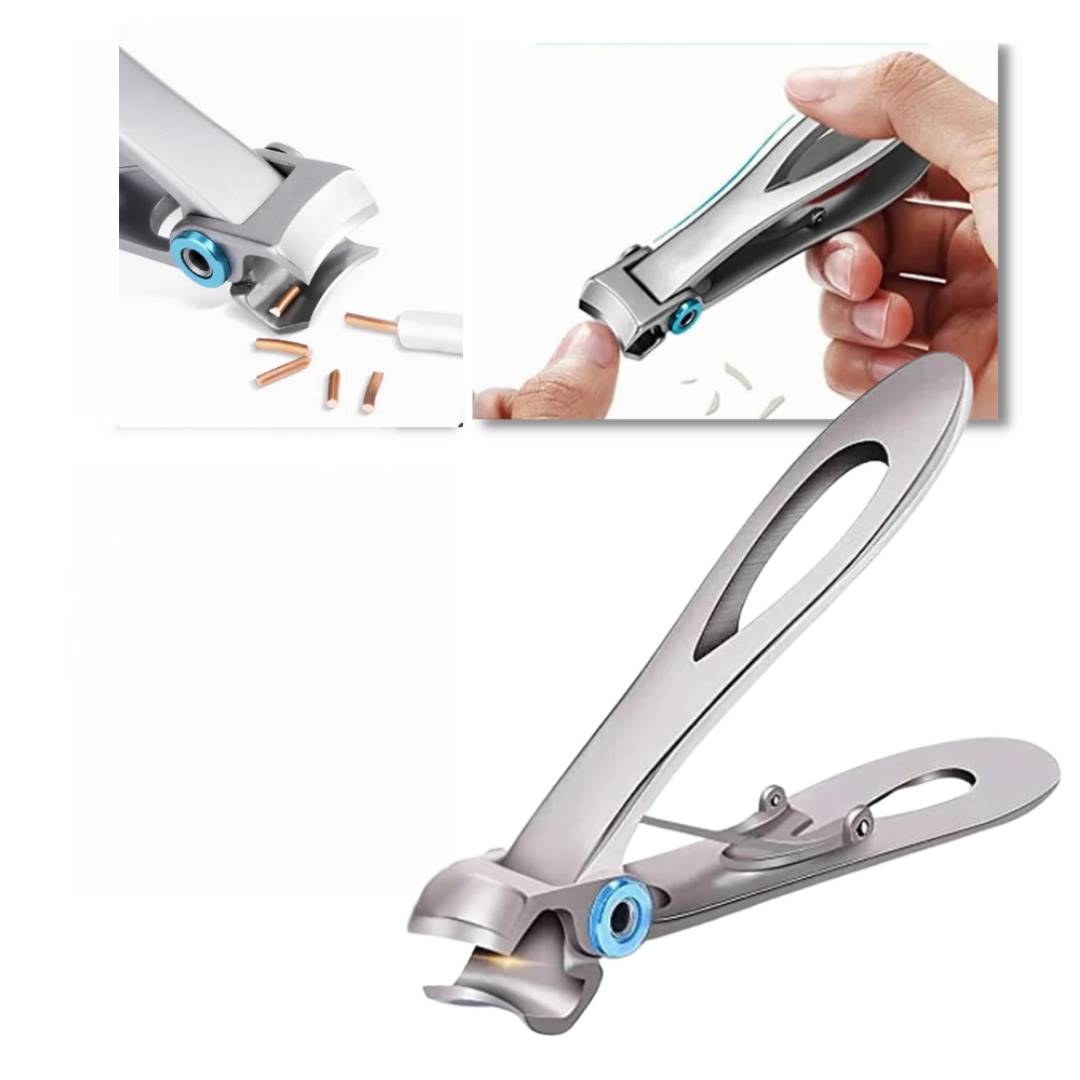 PrecisionTrim Stainless Steel Wide Jaw Nail Clippers | for Thick Nails - Sharp Blades - Ergonomic Design for Easy Nail Clipping Bowlift