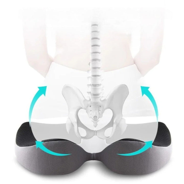 BowLift | Orthopedic Car Seat Cushion – Comfortable Chair Pad with Anti-Slip Bottom for Better Support