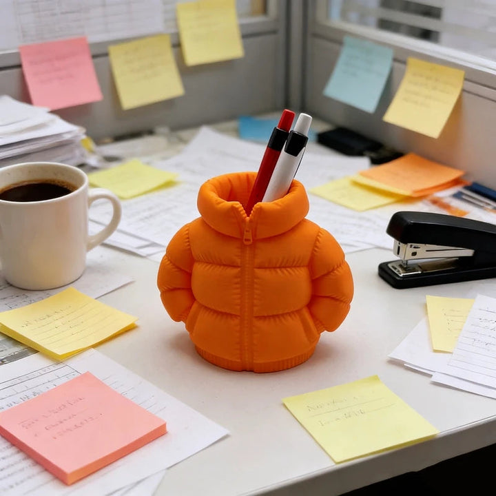 Mini Puffer Jacket Pen Holder | Bowlift