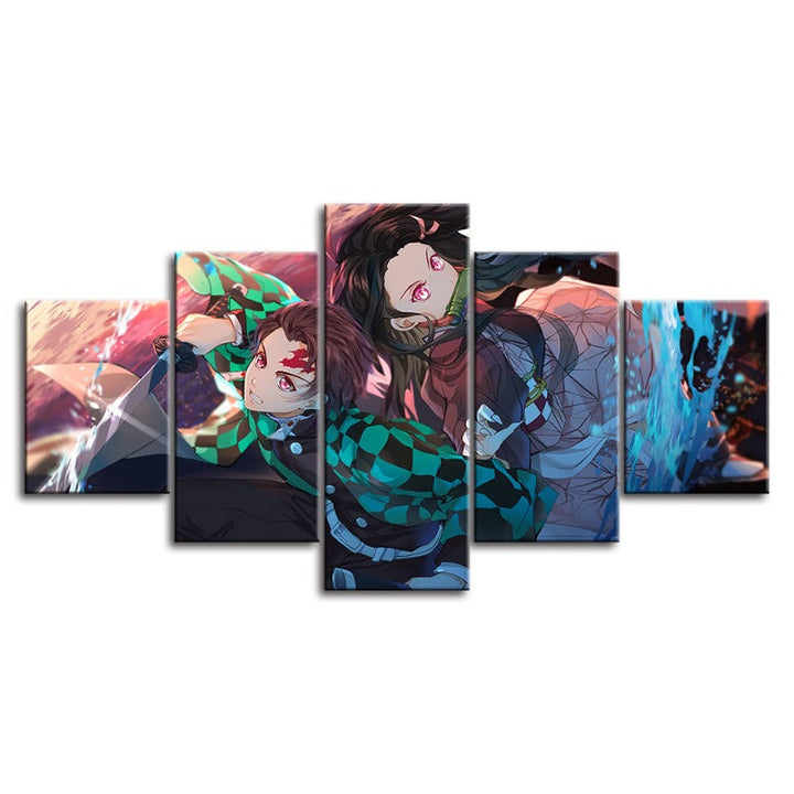 Anime Warrior Team 5 Piece - Canvas Wall Art Painting | Bowlift