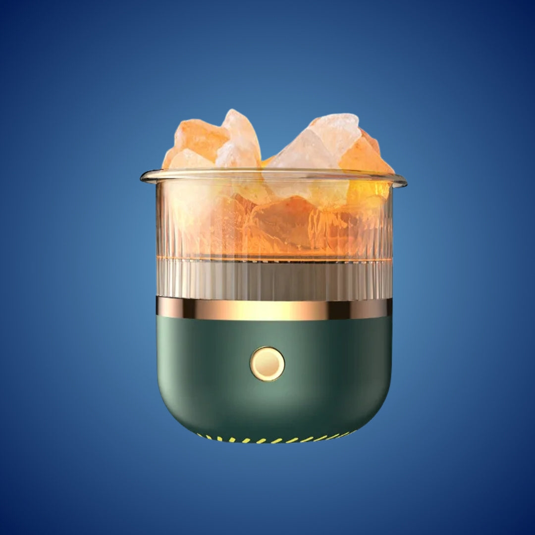SereniGlow Crystal Salt Humidifier | USB Aroma Diffuser – Night Light & Air Purifier – For Relaxation, Stress Relief & Improved Air Quality Bowlift