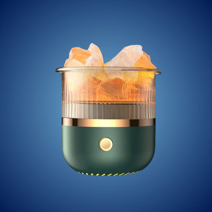 SereniGlow Crystal Salt Humidifier | USB Aroma Diffuser – Night Light & Air Purifier – For Relaxation, Stress Relief & Improved Air Quality Bowlift