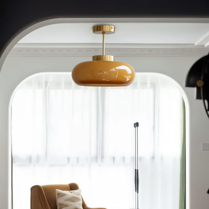 BowLift | Vintage Yellow Ceiling Lamp