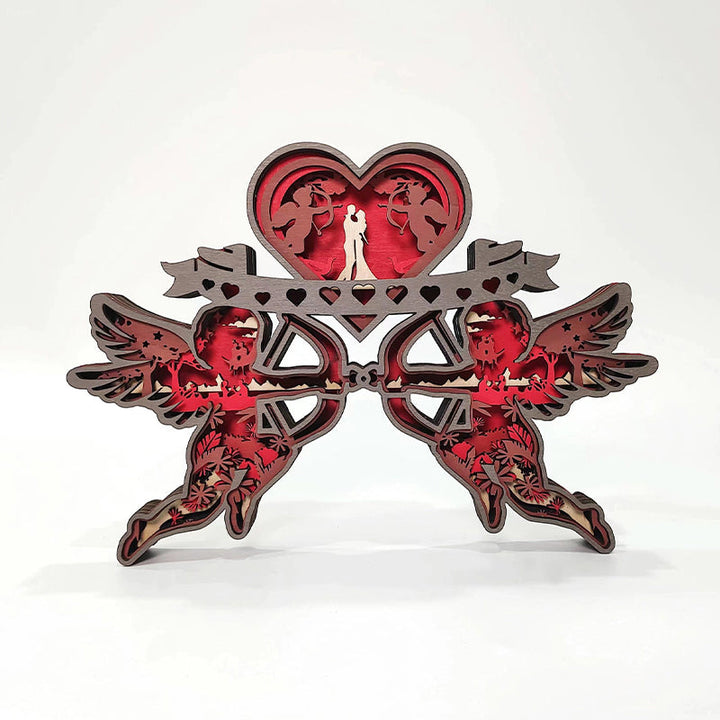 Valentine's Day 3D Wooden Carving Ornaments | Bowlift