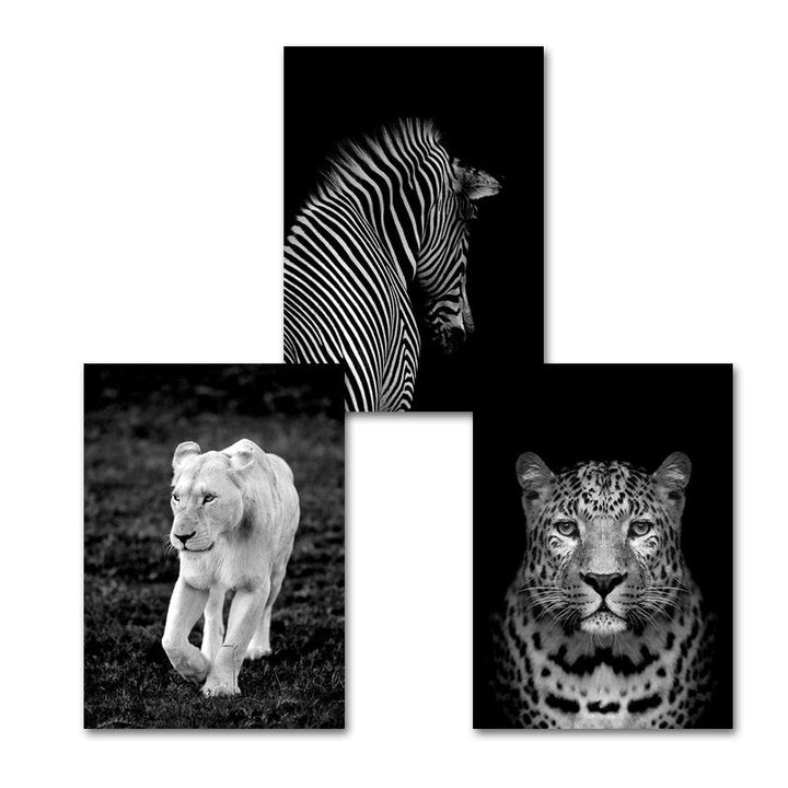 Africa Wild Big Cats - Canvas Wall Art Painting | Bowlift