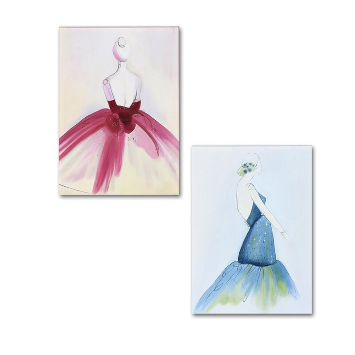 Watercolor Beautiful Dress - Canvas Wall Art Painting | Bowlift