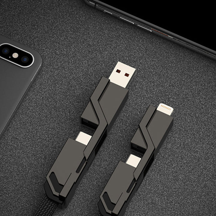 BowLift | 4-in-1 braided anti-tangle charging cable
