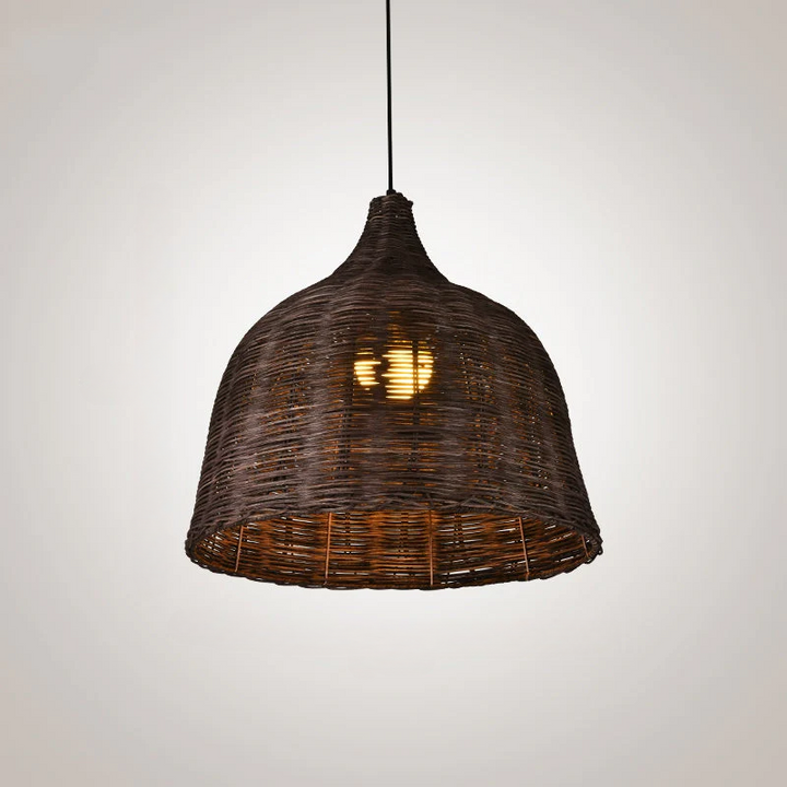 NatureGlow Pendant Lamp - Woven Reed and Bamboo Lighting | Bowlift