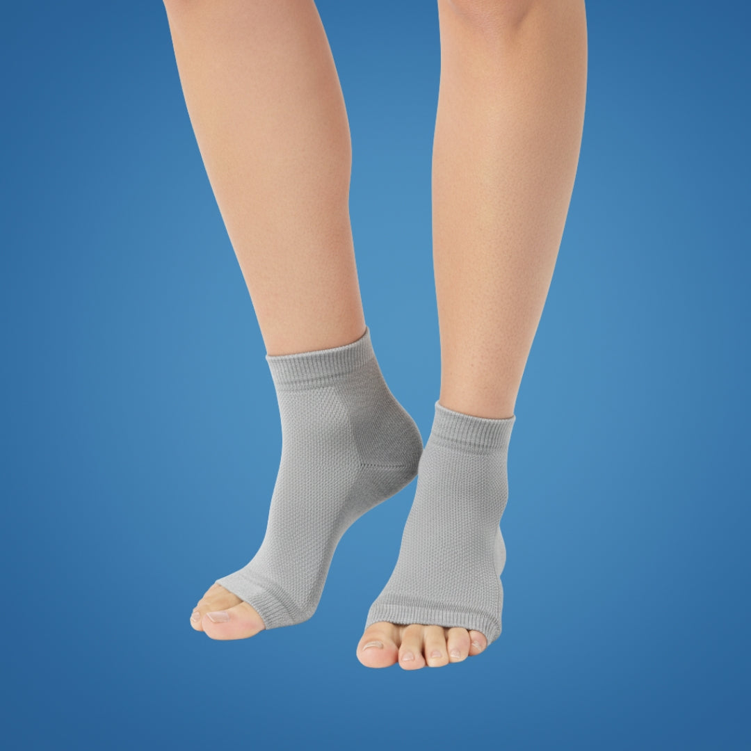 Moisturising Gel Lining – Cushioned Open-Toe – Softens Cracked Heels Overnight – For Foot Relief Comfort Bowlift