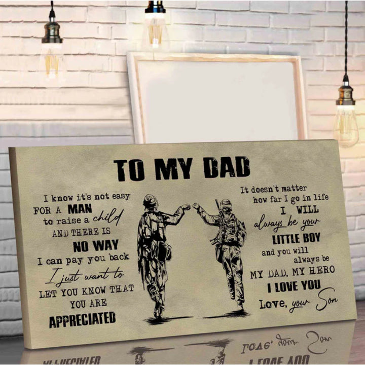 Personalized Father And Son Canvas Print | Bowlift