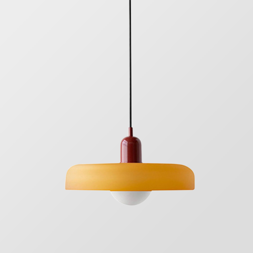 BowLift | Coloured Glass Pendant Light – Elegant Bauhaus-Style Hanging Lamp for Living Room & Dining Area