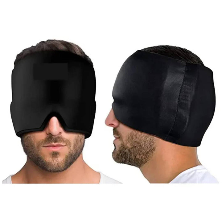 MigraSoothe Gel Hood Instant Headache and Migraine Relief | Cooling Comfort, Pressure Therapy & Light Blocking for Anytime Use Bowlift