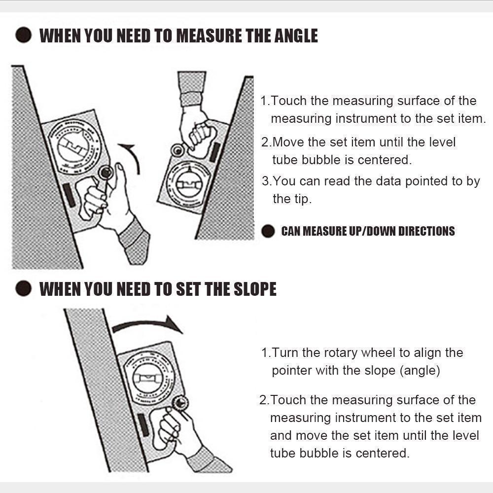 BowLift | Slope Horizontal Vertical Angle Bevel Protractor Declinometer