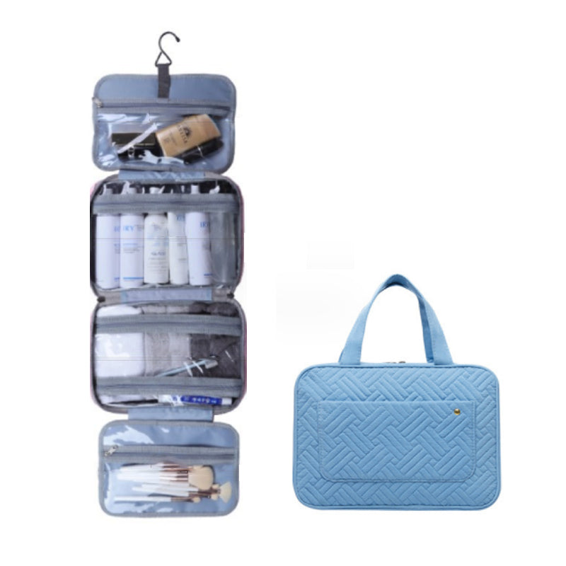 BowLift | Travelique Travel Cosmetic Organizer | Compact & Water-Repellent | With 4 Compartments & 360° Hook | For Women & Men