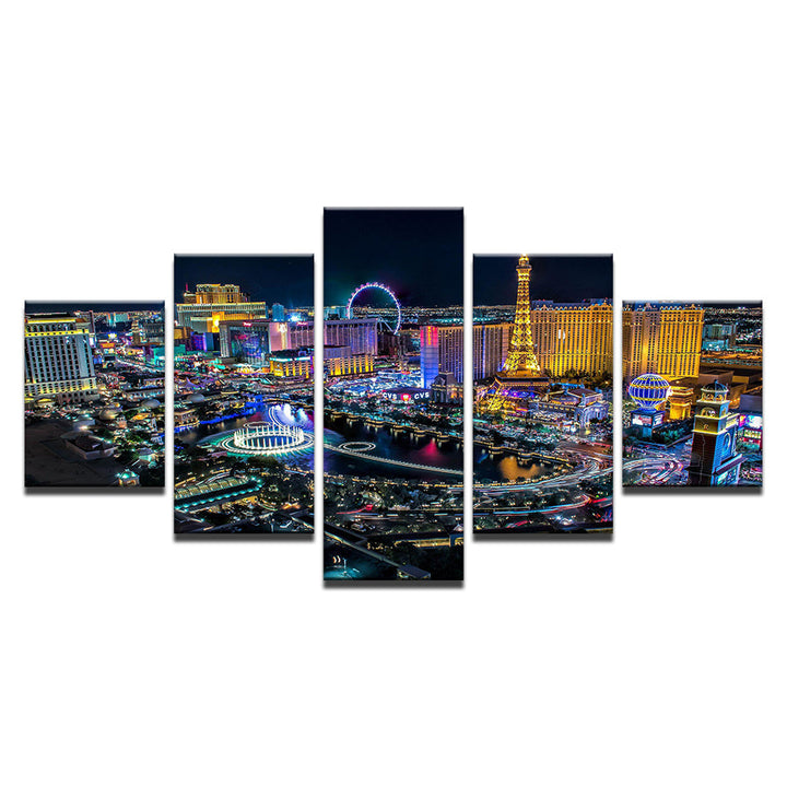 Las Vegas Lights 5 Piece - Canvas Wall Art Painting | Bowlift